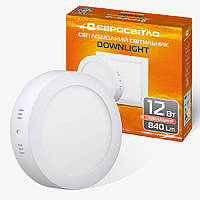 Світильник точковий накладний Євросвітло 12Вт коло LED-SR-170-12 4200К