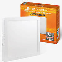Світильник точковий накладний Євросвітло 24Вт квадрат LED-SS-300-24 4200К