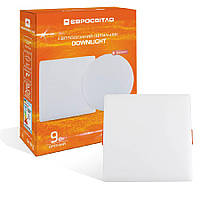 Світильник точковий врізний Євросвітло 9Вт квадрат LED-S-100-9 4200К без рамки