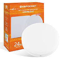 Світильник точковий накладний Євросвітло 24Вт коло LED-SR-170-24 4200К без рамки