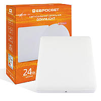 Світильник точковий накладний Євросвітло 24Вт квадрат LED-SS-170-24 4200К без рамки