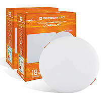 Світильник точковий врізний Євросвітло 18Вт коло LED-R-120-18 4200К без рамки 2 шт