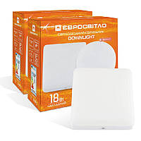 Світильник точковий накладний Євросвітло 18Вт квадрат LED-SS-120-18 6400К без рамки 2 шт