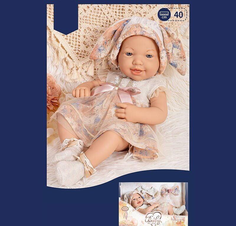 Пупс дитячий 8812-2 висота 40 см, знімний одяг, аксесуари, фото 1