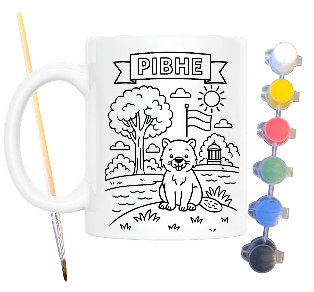 Набір для творчості кружка розмальовка місто Рівне 330 мл біла (КР0084), фото 1