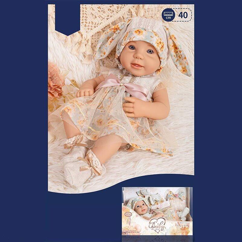 Пупс дитячий 8812-2 висота 40 см, знімний одяг, аксесуари, фото 1