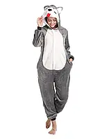 Кигуруми Хаски, Кигуруми детская и взрослая ,Пижама Кигуруми собака "Хаски"