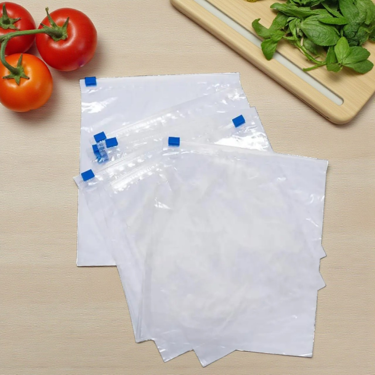 Пакет із замком слайдером 17,8x20,3 см 25 шт багаторазові пакети для заморожування, пакети із замком бігунком, фото 1