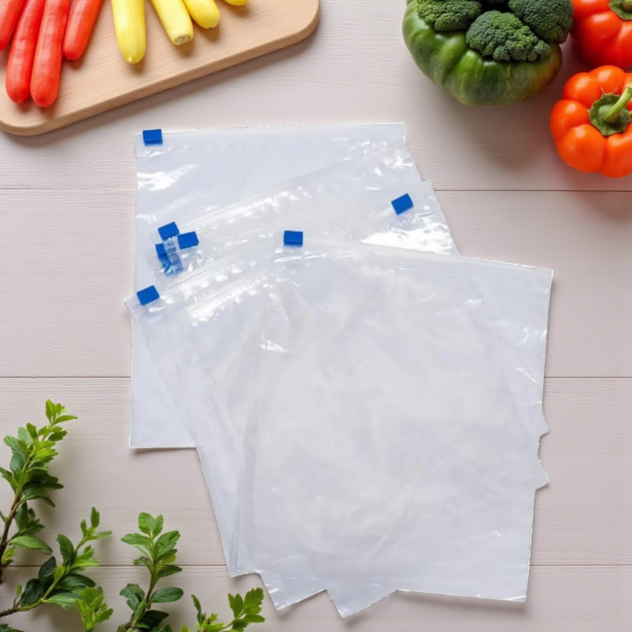 Пакет слайдер із замком бігунком 17,8x22,9 см 25 шт пакети із застібкою для заморозки продуктів, фото 1