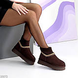 Жіночі низки уги, жіночі уги автоледі, коричневі уги жіночі, жіночі уги на високій підошві, фото 10