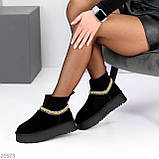 Жіночі низки уги, жіночі уги автоледі, коричневі уги жіночі, жіночі уги на високій підошві, фото 5