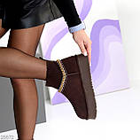 Жіночі низки уги, жіночі уги автоледі, коричневі уги жіночі, жіночі уги на високій підошві, фото 9