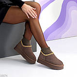 Жіночі низки уги, жіночі уги автоледі, коричневі уги жіночі, жіночі уги на високій підошві, фото 4