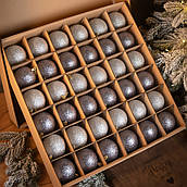 Набір новорічних ялинкових іграшок 36 куль, кульок на ялинку пластик гранітні ялинкові іграшки та прикраси пластикові кулі кульки