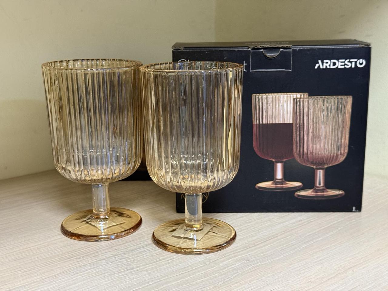 Набір келихів Ardesto Golden Moon Скло 300 мл х 2шт