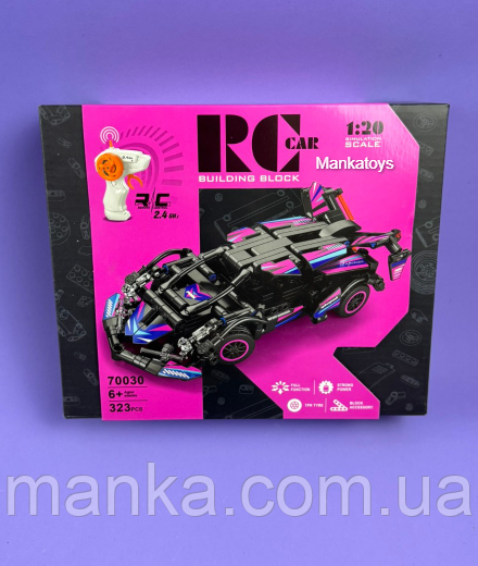 Конструктор 323 дет машинка на радіокеруванні 70030D акумулятор 3.7 V, пульт 2.4 GHz, в коробці, фото 1