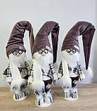 Новорічна Hand made фігурка різдвяного гнома з довгою шапочкою 80 см, Скандинавський гном пр-во Україна, фото 6