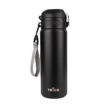 Термокружка Tribe Urban 0.6 л T-DD-0013-black з ручкою стильна