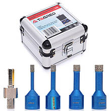 Набір алмазних коронок TAGRED TA4088 для бетону, 6-12 мм, перехідник HEX/M14, алюмінієвий кейс