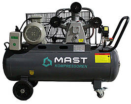 Поршневий компресор MAST TA65/100L 220V, продуктивність 420 л/хв, макс. тиск 10 Бар