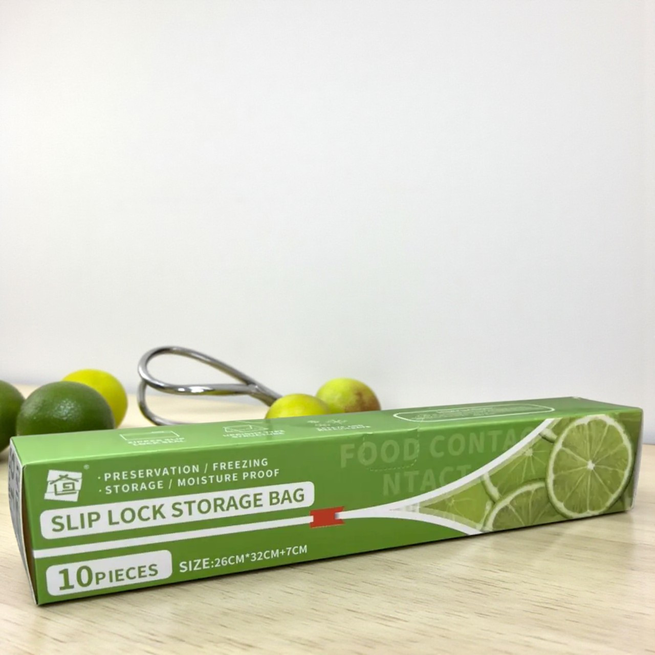 Пакет слайдер із замком бігунком 26х32х7 см 10 шт пакети із застібкою для заморозки продуктів, фото 1