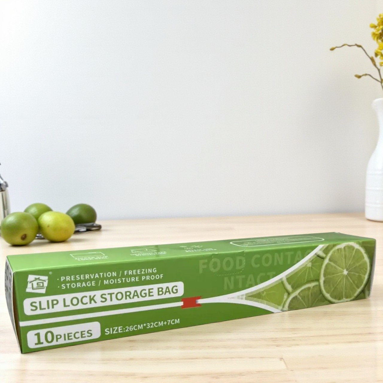 Пакет слайдер для заморожування 26х32х7 см 10 шт (пакет із бігунком), фото 1