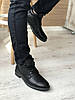Зимові чоловічі шкіряні черевики класичні чорні утеплені з натуральної шкіри на хутрі на зиму для чоловіків, розмір 40-45, фото 9