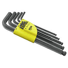 Набір з дев’яти шестигранних метричних ключів STANLEY 1-13-976 9 ключів пластиковий футляр