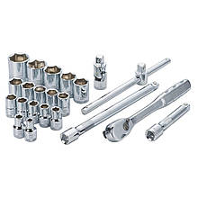 Набір головок 1/2 22 предмети DeWALT DWMT19241-1 100% кована сталь хромоване покриття