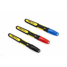 Набор з трьох плоских маркерів FatMax® з гострим наконечником і стійким чорнилом STANLEY 0-47-322 чорний червоний синій