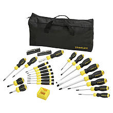 Набір викруток з сорока двох предметів з сумкою для зберігання STANLEY STHT0-62113 хромованадієва сталь 42 штуки
