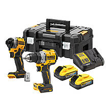 Набір з двох інструментів безщіткових DeWALT DCK2051H2T 18V XR Li-lon вага 10 кг ємність акумулятора 5 Ач