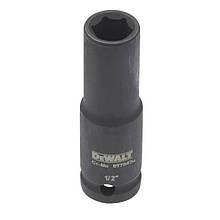 Головка торцева ударна IMPACT подовжена DeWALT DT7546 розмір 12 мм посадочне місце 1/2 дюйми