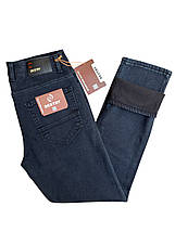 Джинси утеплені на флісі темно-синій, фото 5