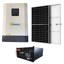 Комплект "Енергетична автономія" - сонячний інвертор OFF-GRID PGF OG-5500 MPPT 5.5KW +