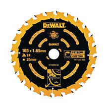 Диск пилковий EXTREME DeWALT DT10300 діаметр 165 мм кількість зубів 24 ширина пропила 1.65 мм