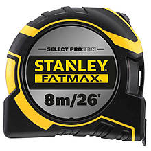 Рулетка вимірювальна FatMax®Autolock довжиною 8 м/26 шириною 25 мм в обгумованому корпусі з подвійною клас точності II