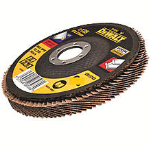 Круг шліфувальний пелюстковий DeWALT DT30622 діаметр 125 мм зерно 80 для нержавіючої сталі/металу