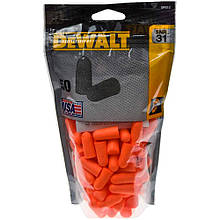 Беруши помаранчеві DeWALT DPG12BG50 SNR 32 дБ 50 шт м’яка піна