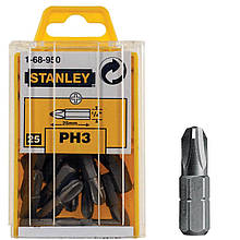 Біта з шестигранником 1/4 під шліц Ph3 довжиною 25 мм STANLEY 1-68-950 для професійного використання 25 штук в упаковці