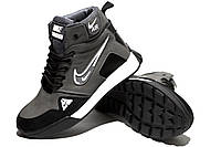 Зимние кожанные кроссовки Nike, ботинки найк на меху. унисэкс. зимние с 36 по 40 р