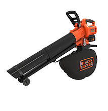 Садовий пилосос акумуляторний безщітковий BLACK+DECKER BCBLV3625L1 потужність 36 В вага 6.9 кг