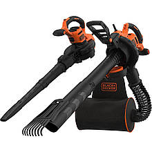 Садовий пилосос електричний BLACK+DECKER BEBLV301 потужність 3.0 кВт вага 8.04 кг
