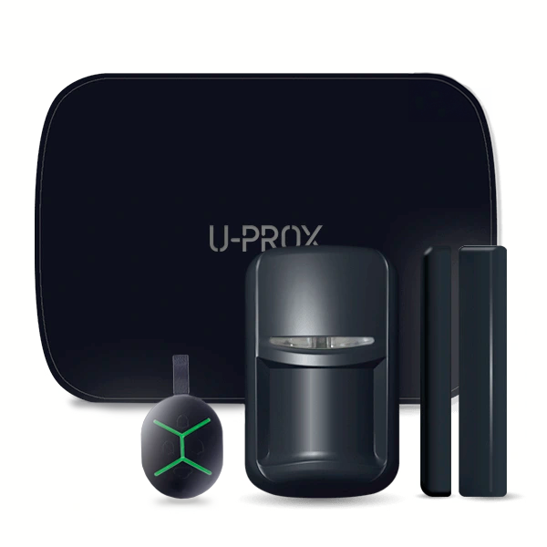 U-Prox MPX L KF kit Black — комплект бездротової охоронної сигналізації (250 зон, Wi-Fi, LTE, PIR, WDC, брелок), фото 1