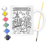 Набір для творчості кружка розмальовка Сімферополь 330 мл біла (КР0098), фото 2