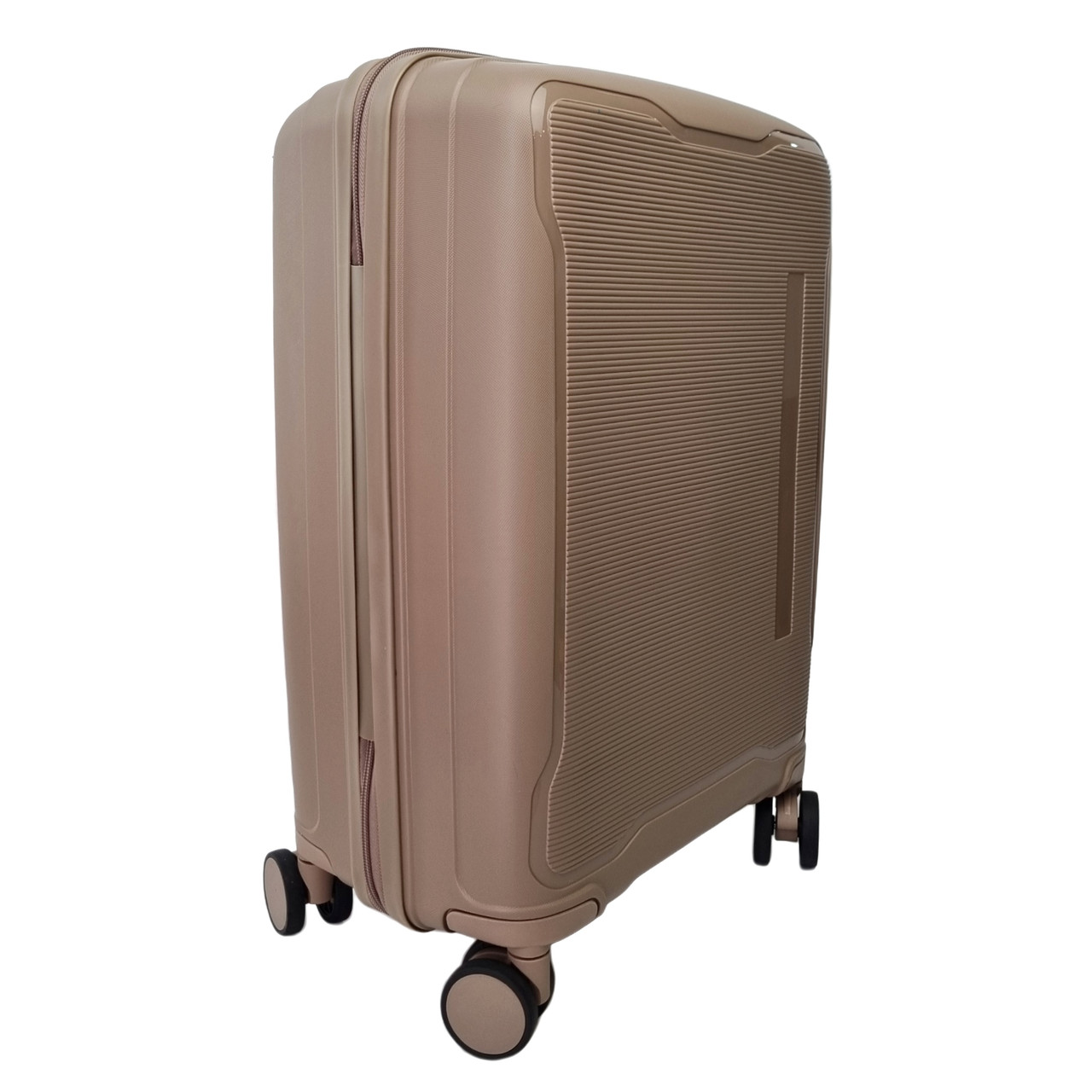 Дешева валіза на колесах поліпропілен бежевий Арт.7921 beige (S) Jacklu (54)