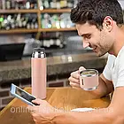 Термос вакуумний 500 мл, з нержавіючої сталі + 3 чашки, Рожевий / Термос з ізоляційним кухлем, фото 4