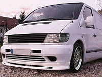 Спідниця передня на Mercedes-Benz Vito W638 1996-2003 Накладка на передній бампер Мерседес Віто 638