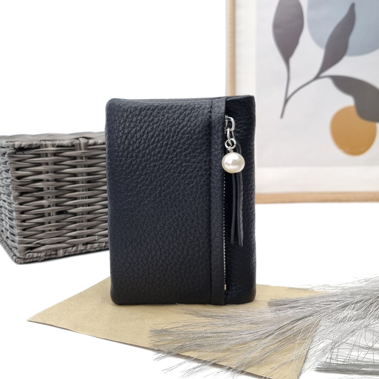 Гаманець жіночий стильний молодіжна штучна шкіра чорний Арт.Y-0038B black Saralyn (54), фото 1