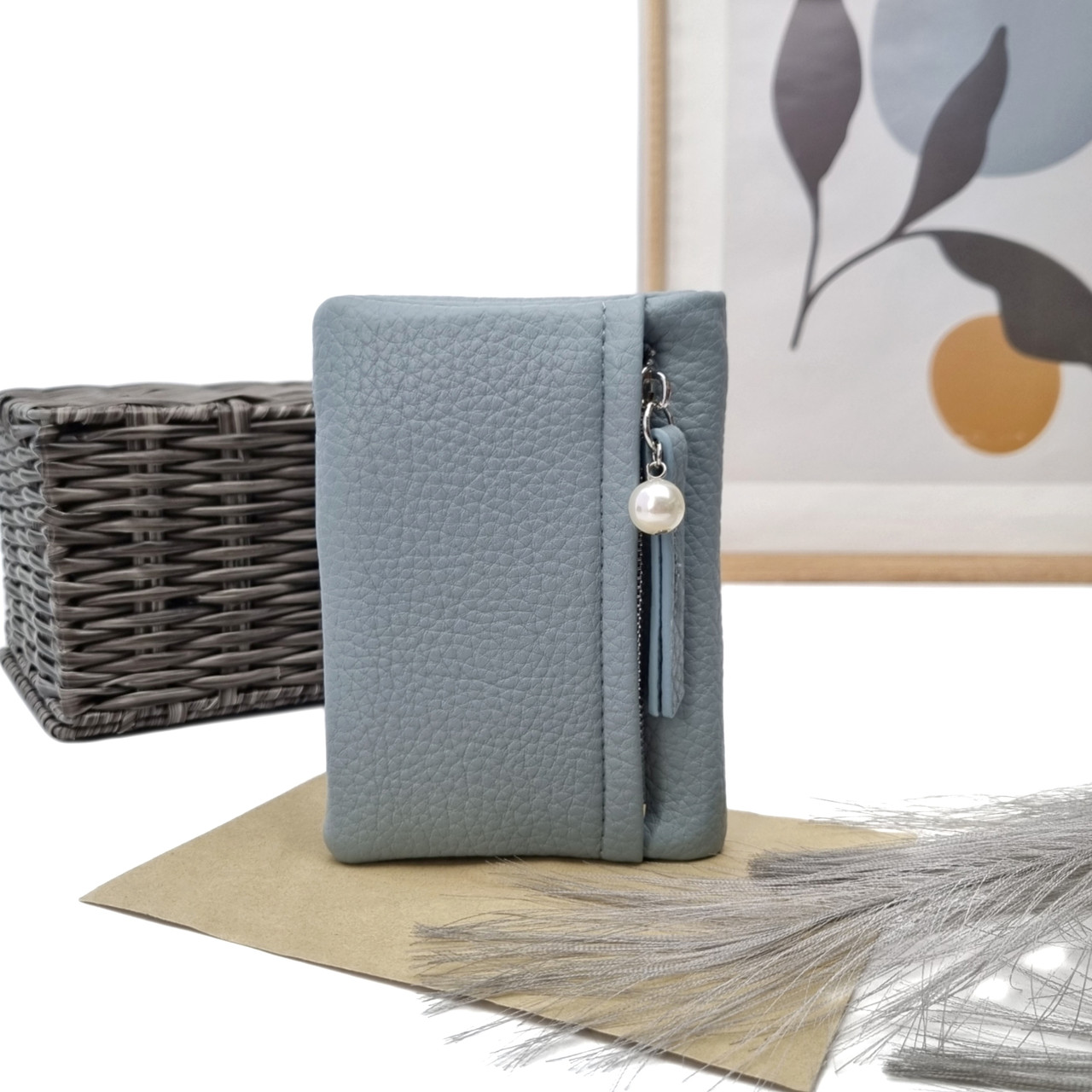 Гарної якості гаманець штучна шкіра блакитний Арт.Y-0038B blue Saralyn (54)